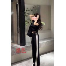 批发时尚洋气<b class='q'>休闲</b>运动套装女夏季薄款短袖+裤子减龄显瘦系跑步两件套