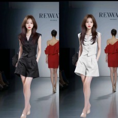 批发夏装搭配一整套盐系<b class='q'>小香</b>风时尚洋气穿搭小个子显高显瘦遮肉两件套