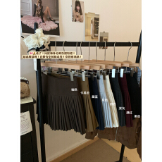 批发实拍实价 毛呢<b class='q'>半身裙</b>女秋冬新款通勤百褶裙<b class='q'>高腰</b>显瘦a字短裙子