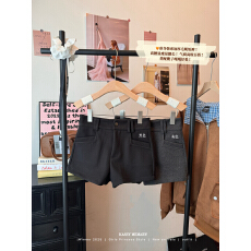 批发实拍实价 秋冬毛呢辣妹包臀裤a字热裤休闲裤女秋冬高腰弹力打底裤