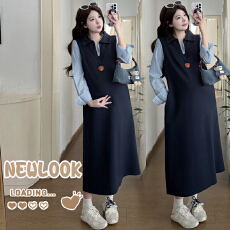 批发实拍 孕妇秋装长款衬衣卫衣裙2025新款