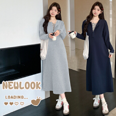 批发实拍有货  孕妇秋装加厚宽松卫衣裙2025新款