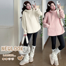 批发实拍有货 孕妇秋冬装加绒加厚宽松大码连帽卫衣2025新款