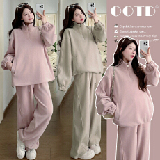 批发实拍有货 孕妇<b class='q'>冬</b><b class='q'>装</b>加绒加厚宽松双面奥粒绒套<b class='q'>装</b>2025新款