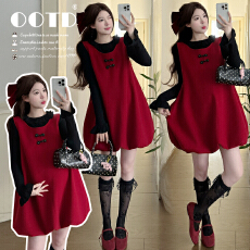 批发实拍有货 孕妇<b class='q'>连衣裙</b>2026新款新年氛围感短款<b class='q'>可爱</b>花苞裙