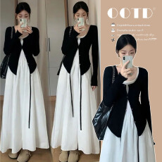 批发有货  <b class='q'>孕妇</b><b class='q'>春夏</b>装背心裙+针织开衫套装