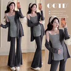 批发实拍有货 <b class='q'>孕妇</b><b class='q'>春夏</b>装2026新款针织显瘦三件套