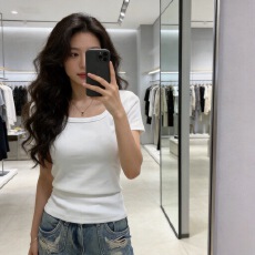 210克92棉8氨纶 2026夏季新款韩版短袖T恤女设计感