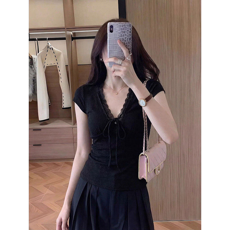 260 그램 92 면 8 암모니아 Lun 2026 여름 새로운 한국 스타일 반팔 티셔츠 여성 디자인 센스