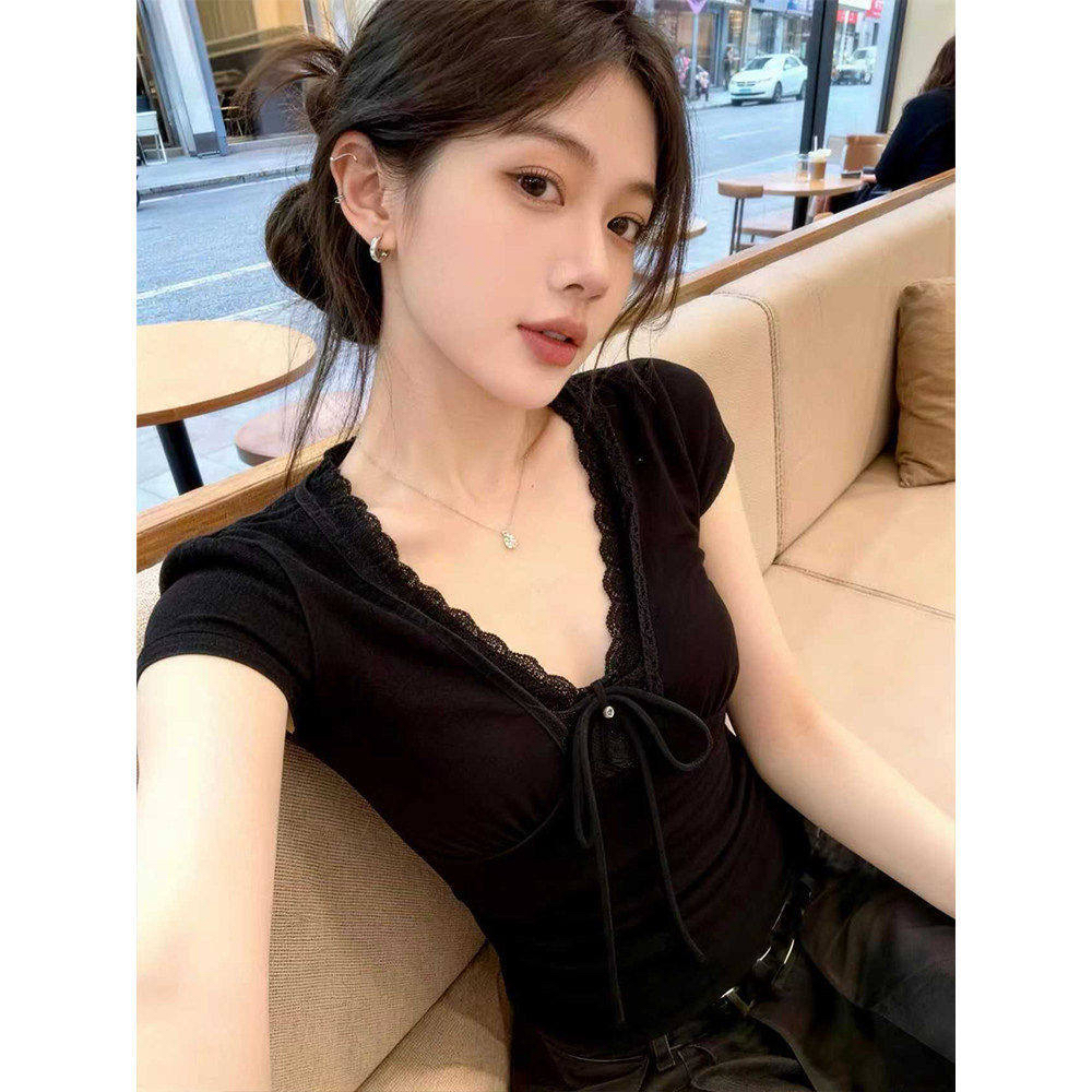 260 그램 92 면 8 암모니아 Lun 2026 여름 새로운 한국 스타일 반팔 티셔츠 여성 디자인 센스