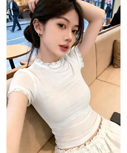 180 그램 리브 라이 경기 서울 2026 여름 새로운 한국 스타일 반팔 티셔츠 여성 디자인 센스
