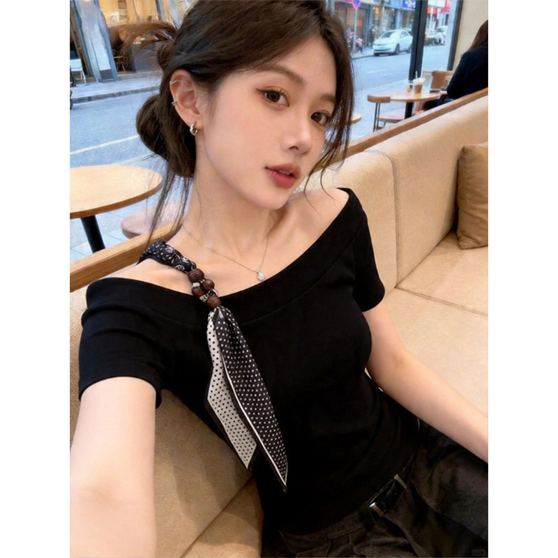 210 그램 92 면 8 암모니아 Lun 2026 여름 새로운 한국 스타일 반팔 티셔츠 여성 디자인 센스