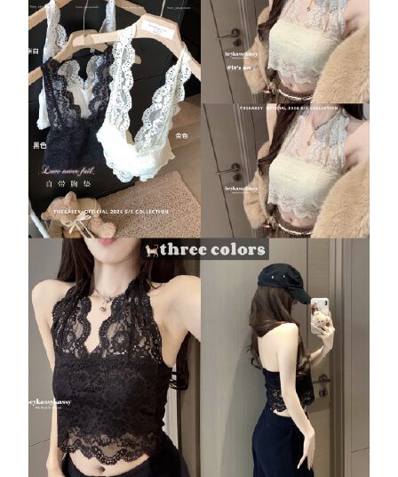 실사 레이스 측면 만나는 행침 목 캐미솔 가을 겨울 벨트 가슴 패드 인사이드 잡아라. 의류
