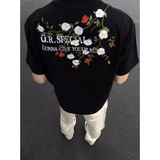 批发美式重磅刺绣短<b class='q'>袖</b>男款夏季设计感嘻哈t恤痞帅cleanfit正肩<b class='q'>半截</b><b class='q'>袖</b>