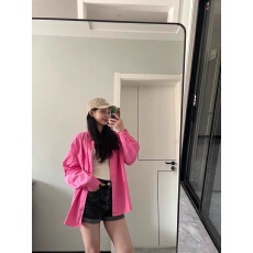 批发2026新品超好看女装树莓红色外套春秋薄衫排扣常规款<b class='q'>开衫</b>上衣长袖