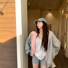 批发吾家有衣  330g纯棉 白金拉链 后包  女外套纯色高质量拉链上衣