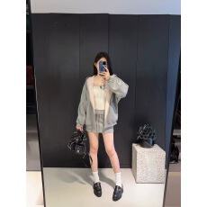 批发吾家有衣  330g纯棉 白金拉链 后包  女外套纯色高质量拉链上衣
