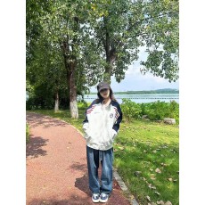 批发薄款/加绒 原版 纯棉华棉复合牛奶丝/银狐绒 立领<b class='q'>外套</b>高级感卫衣