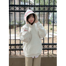 批发高质量/原版做工/重工刺绣/后包330g纯棉 字母设计感刺绣外套上衣