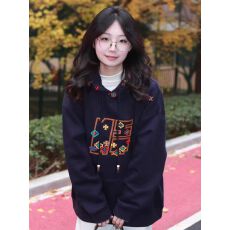 批发高质量/原版做工/重工刺绣/后包330g纯棉 套头款刺绣卫衣男女外套