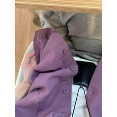 批发纯棉有口袋13个色  紫色超好看百搭款<b class='q'>女</b>士防晒纯棉<b class='q'>衬衫</b>春夏必备款