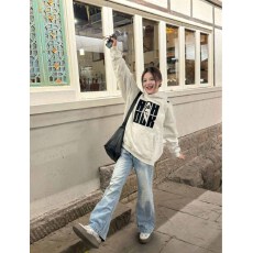 批发330g纯棉  秋冬加绒<b class='q'>卫衣</b>百搭款别致设计感白灰色流行款套头<b class='q'>男</b>女衫