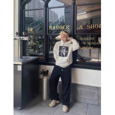 批发330g纯棉  美式潮搭高级感宽松版型流行套头<b class='q'>卫衣</b>白灰色外套<b class='q'>男</b>女款