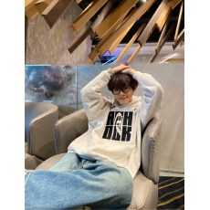 批发330g纯棉  套头<b class='q'>卫衣</b>百搭款宽松版型外套超好看白灰色高级感通勤款