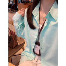 纯棉无口袋  森系小清新中长款棉衬衫女幂式穿搭宽松休闲百搭简约