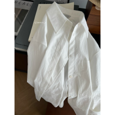 纯棉有口袋13个色 韩系简约休闲风纯棉长袖白色衬衫基础款春夏