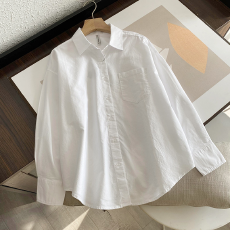 批发<b class='q'>纯棉</b>有口袋13个色  休闲<b class='q'>纯棉</b>白衬衫女春秋新款设计感小众打底宽松