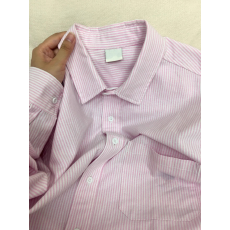 多巴胺穿搭美炸_美式复古粉色条纹POLO领衬衫女春季新款长袖外套