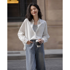 批发<b class='q'>纯棉</b>有口袋13个色 春简约风<b class='q'>纯棉</b>翻领衬衫舒适女式上衣
