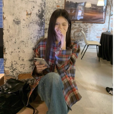 批发原版质量2026春秋季新款衬衫女韩版复古港味格子宽松外套衬衣女