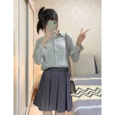 批发法式慵懒风chic长袖防晒衬衫女夏季宽松外搭薄款开衫外套清新衬衣