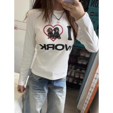 批发长袖t恤新款修身打底衫设计感小众常规款辣妹上衣