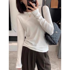 批发长袖t恤新款修身打底衫设计感小众常规款辣妹上衣