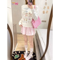 批发【不漏腰】长袖t恤新款修身打底衫设计感小众常规款辣妹上衣