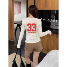 批发【不漏腰】长袖t恤新款修身打底衫设计感小众常规款辣妹上衣