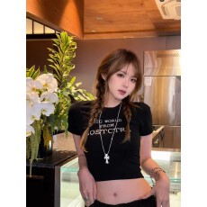 批发1*1纯棉 高弹力新款夏季修身显瘦洋气上衣