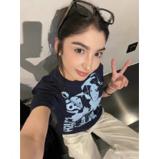 批发1*1纯棉 常规款 正肩短袖 高弹力新款夏季修身显瘦洋气上衣