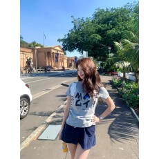 批发1*1纯棉 常规款 正肩短袖 高弹力新款夏季修身显瘦洋气上衣