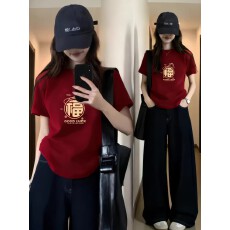 批发1*1纯棉 常规款 正肩短袖 高弹力新款夏季修身显瘦洋气上衣