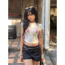 批发1*1纯棉 高弹力新款夏季修身显瘦洋气上衣