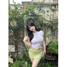 批发1*1纯棉 高弹力新款夏季修身显瘦洋气上衣