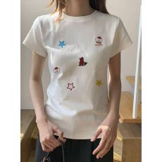 批发1*1纯棉 常规款 正肩短袖 高弹力新款夏季修身显瘦洋气上衣