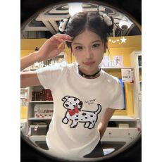 批发1*1纯棉 常规款 正肩短袖 高弹力新款夏季修身显瘦洋气上衣