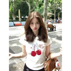 批发1*1纯棉 常规款 正肩短袖 高弹力新款夏季修身显瘦洋气上衣