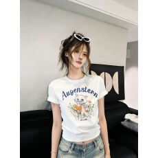 批发1*1纯棉 常规款 正肩短袖 高弹力新款夏季修身显瘦洋气上衣