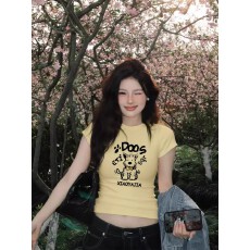 批发1*1纯棉 高弹力新款夏季修身显瘦洋气上衣